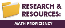 Research and Resources for MATH PROFICIENCY listed below