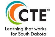 CTE Logo. CTE. Learning that works for South Dakota.
