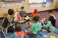 Photo of students reading books in classroom at Fred Assam Elementary