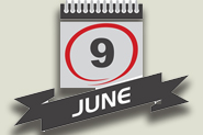 calendar with June 9 circuled.