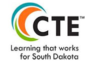 CTE Logo. CTE Learning that works for South Dakota.