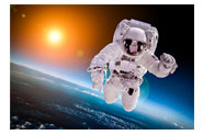 Stock photo of astronaut and earth